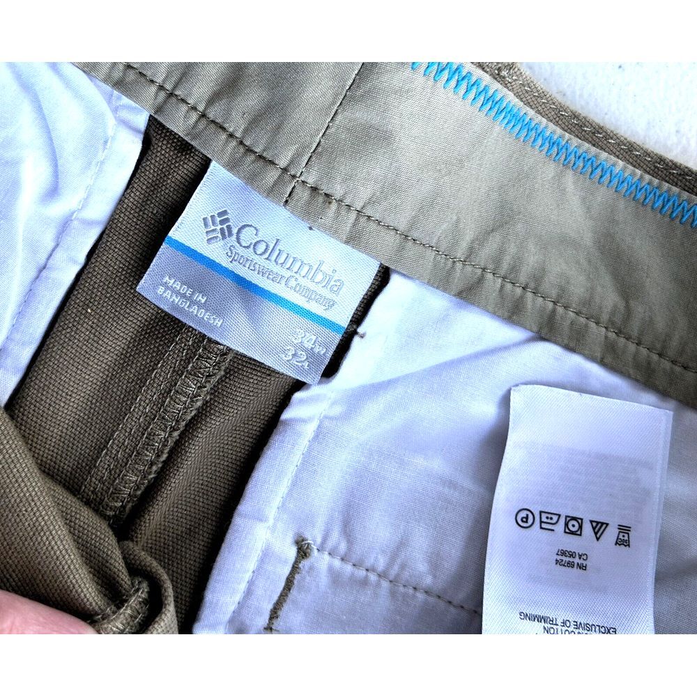 Columbia Men's ROC II Pants Men's 34 X 32 Khaki 100% Cotton Lined Straight Leg - Picture 7 of 16
